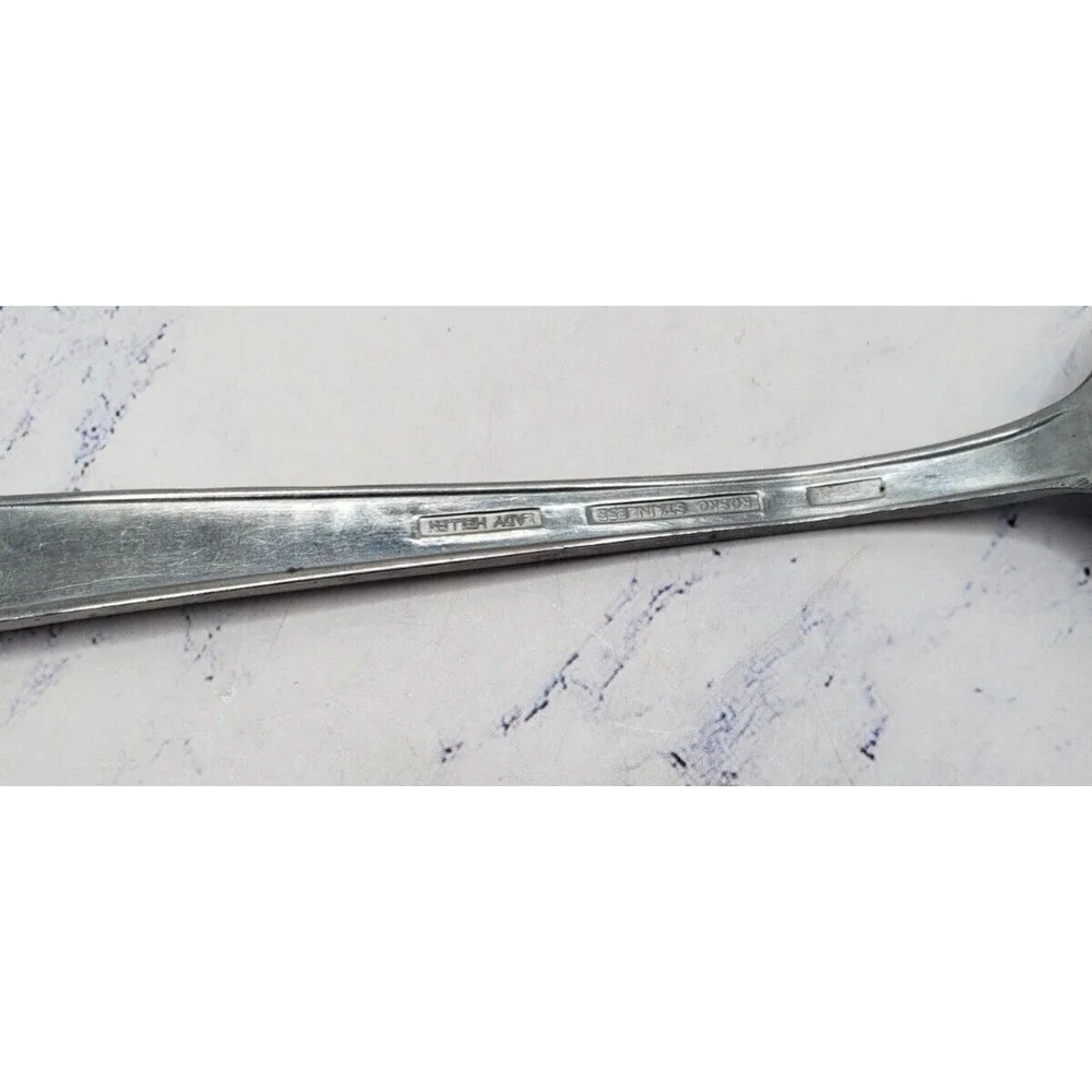 Rosko Lady Helen Stainless Flatware Floral Handle Set of 2 Soup Spoons